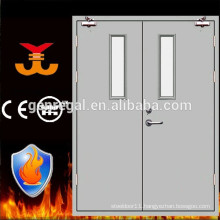 Fire resistance 2 leaf steel door with vision panel